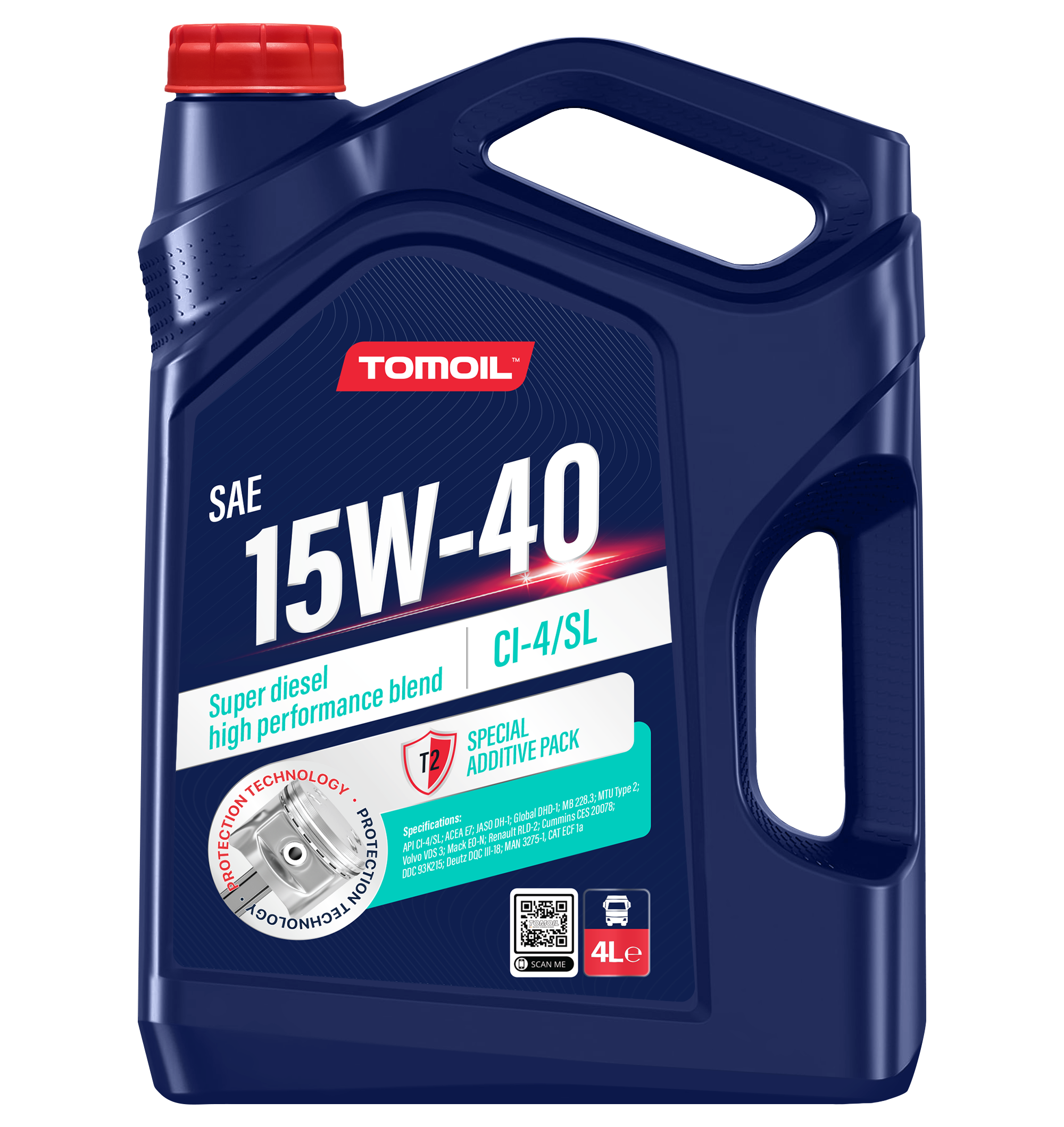 TOMOIL 15W-40 CI-4/SL Certified by Volvo for VDS-3